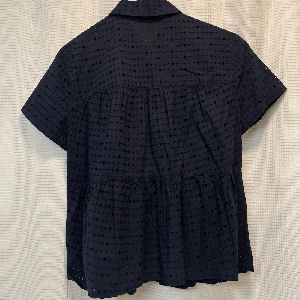 Madewell Eyelet Seamed Button-Down Shirt Small​ - Picture 6 of 6